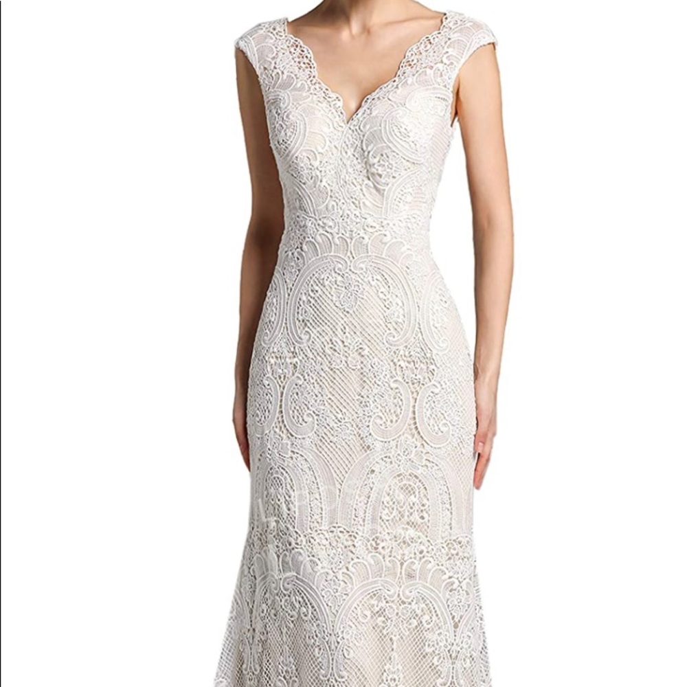 Ivory and Cream Lace Boho Wedding Dress